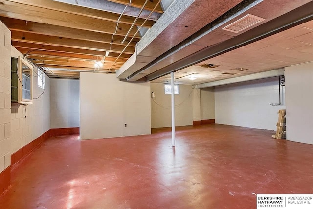 view of basement