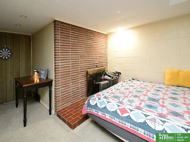 600 Ridgewood Ave, Omaha, NE 68114 - carpeted bedroom with wooden walls