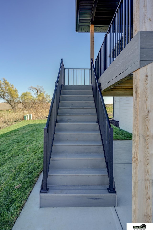 view of stairway