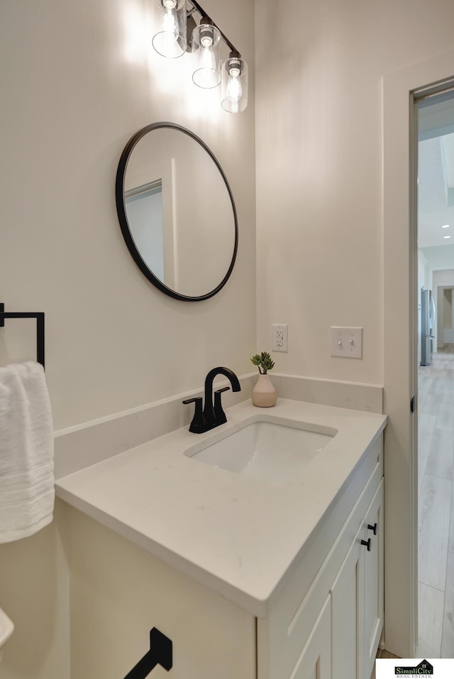 bathroom with vanity