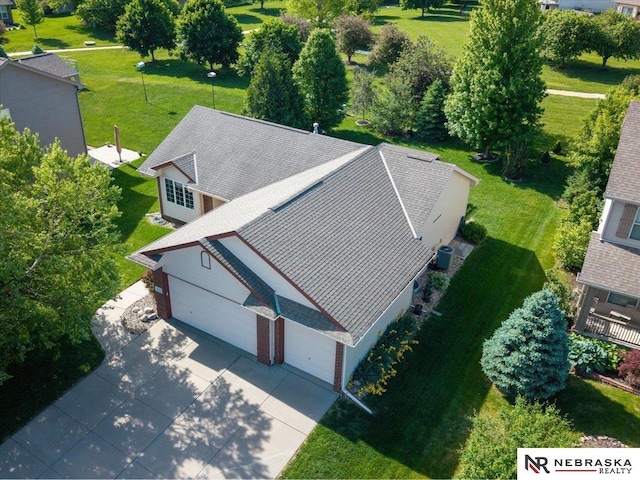 view from above of property