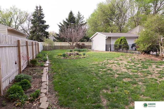 650 E 9th St, York, NE 68467 - view of yard featuring a fenced backyard