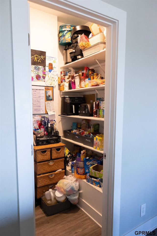 view of storage area