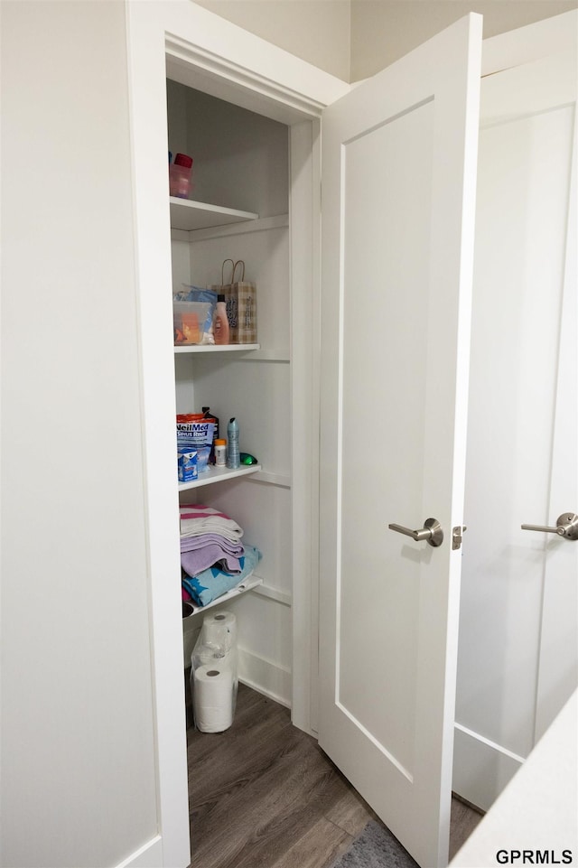 view of storage area