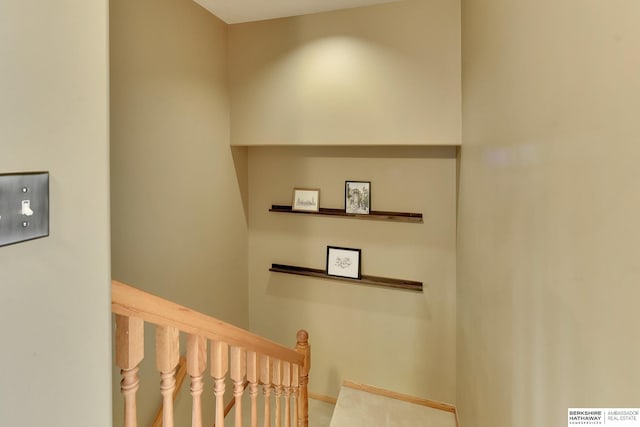 staircase with baseboards