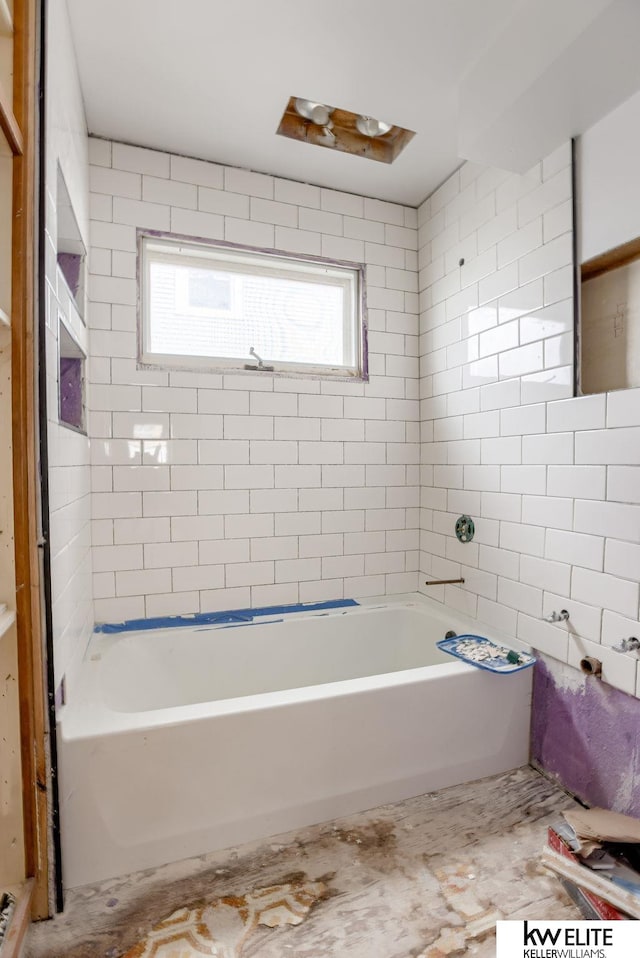 full bath with washtub / shower combination