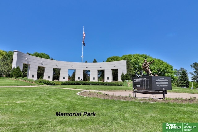 5506 Howard St, Omaha, NE 68106 - view of home's community with a lawn