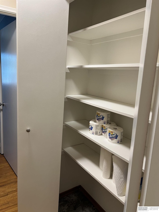 view of storage area
