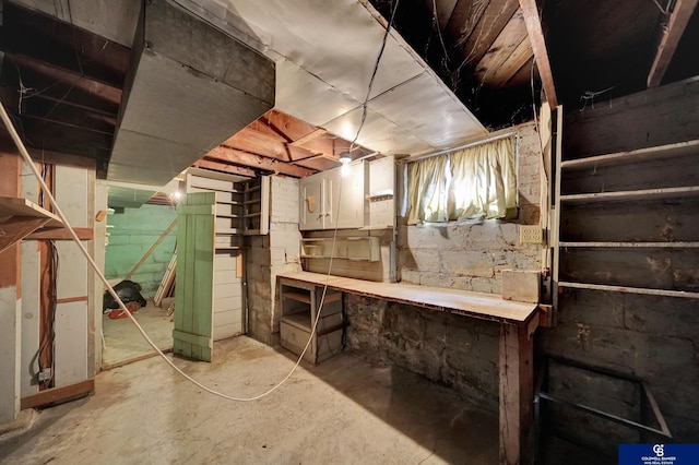 view of basement