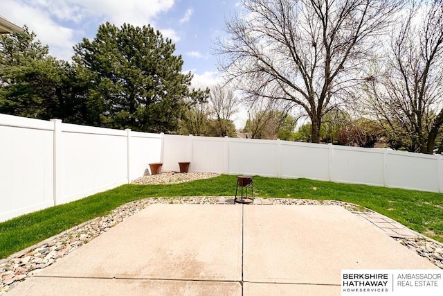 view of patio / terrace with a fenced backyard