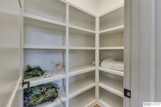 view of storage area