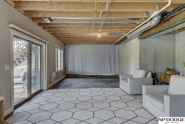 view of basement