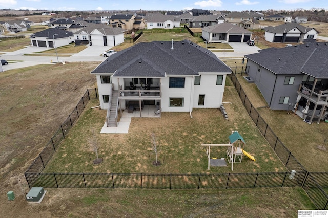 17026 Emma St, Bennington, NE 68007 - drone / aerial view featuring a residential view