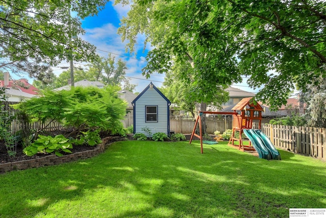 5117 Western Ave, Omaha, NE 68132 - view of yard with a playground