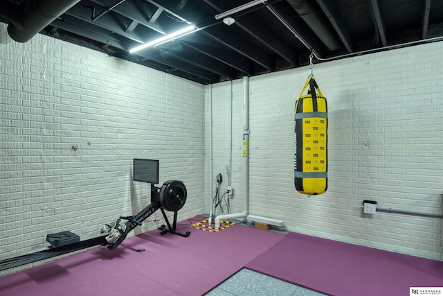 view of workout area