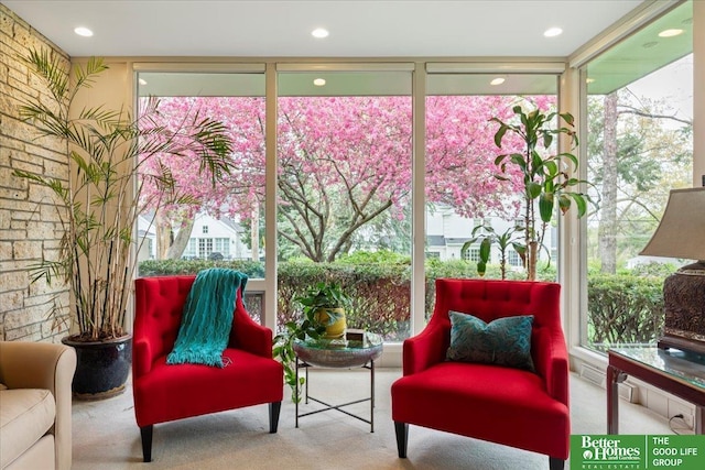 view of sunroom