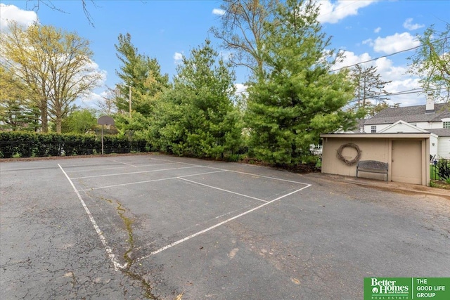 view of uncovered parking lot