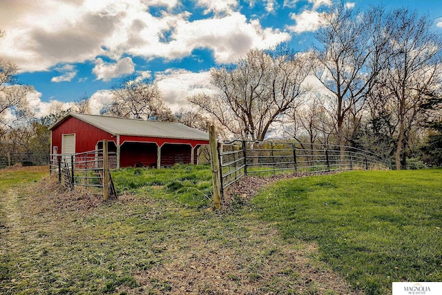exterior space with an exterior structure and an outbuilding