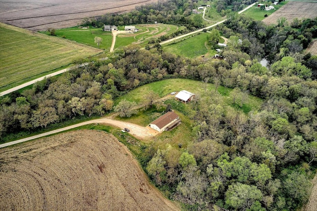drone / aerial view featuring a rural view