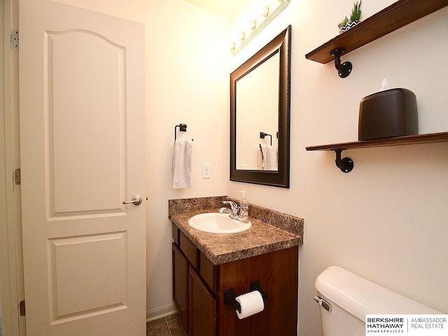 half bath with toilet and vanity