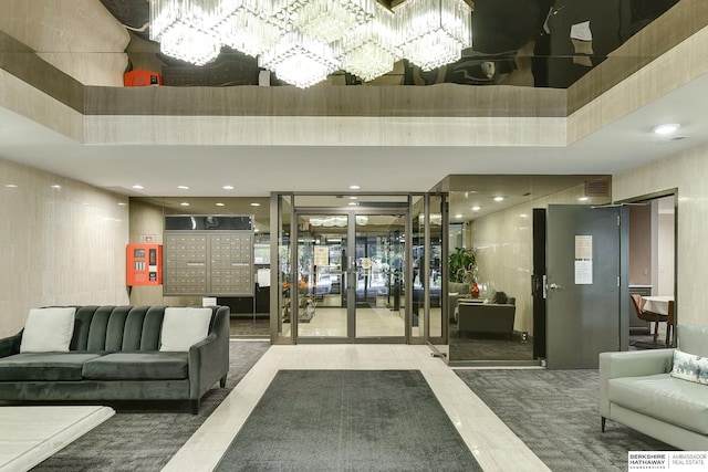 community lobby featuring visible vents