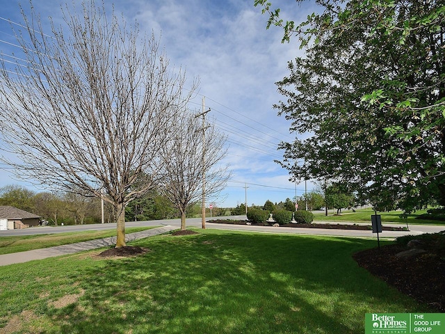 view of property's community featuring a yard