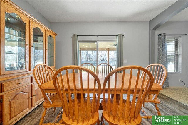 7714 S 167th St, Omaha, NE 68136 - dining room with dark wood-style flooring
