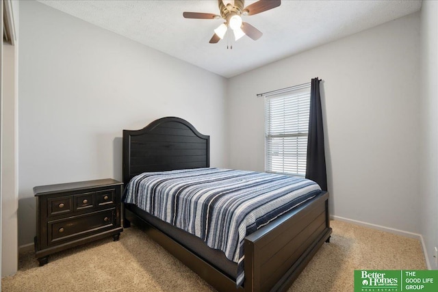 7714 S 167th St, Omaha, NE 68136 - bedroom with baseboards, a ceiling fan, and light carpet