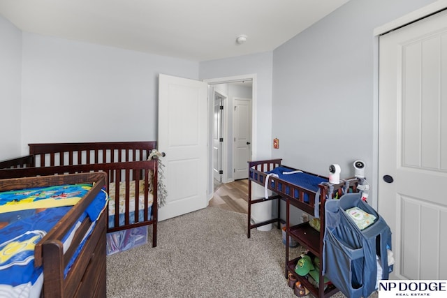 bedroom with carpet floors