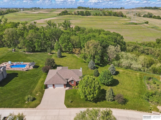 11402 Todd Dr, Blair, NE 68008 - overview of rural landscape with a pool