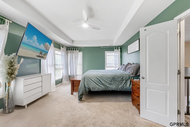 18063 Jones St, Elkhorn, NE 68022 - bedroom featuring carpet floors, a ceiling fan, and a tray ceiling