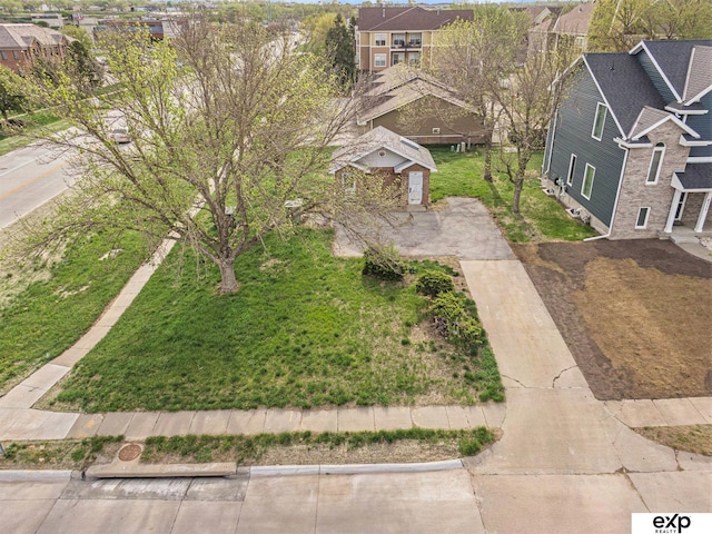 drone / aerial view featuring a residential view