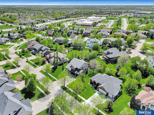 aerial view of residential area