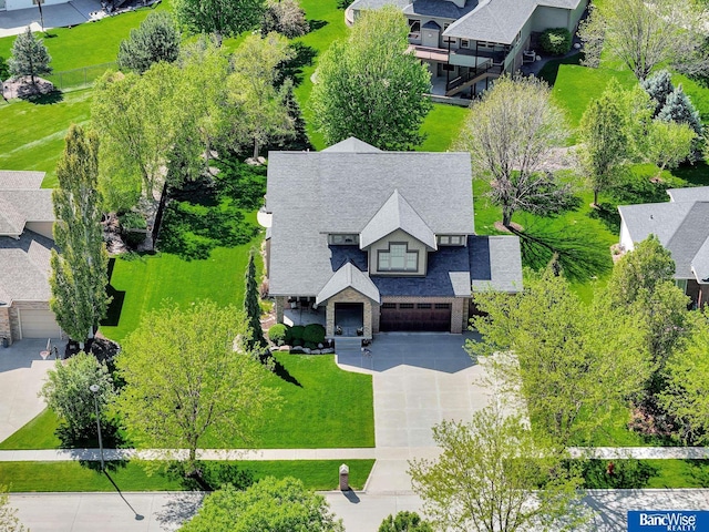 aerial perspective of suburban area