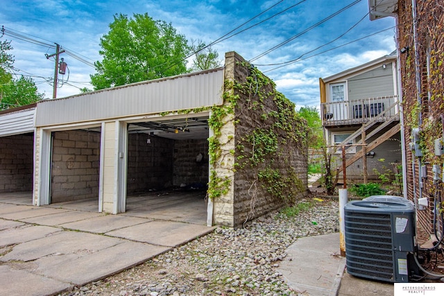 garage with cooling unit