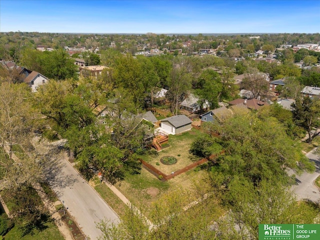 bird's eye view with a residential view