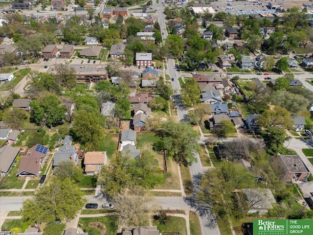 bird's eye view featuring a residential view