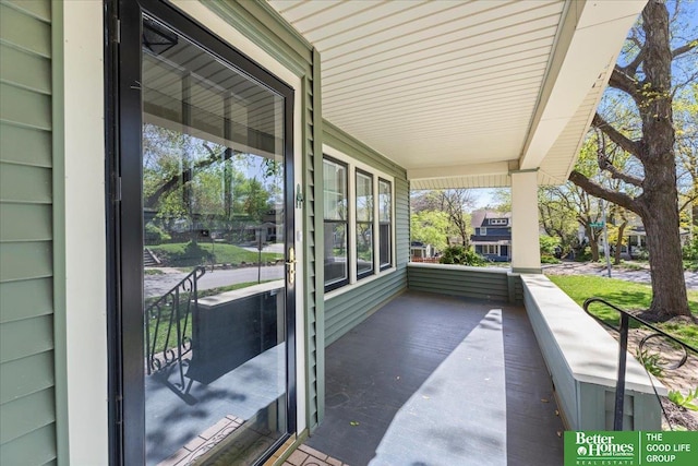 balcony with a porch