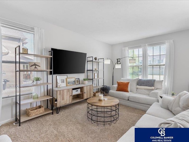 view of carpeted living room