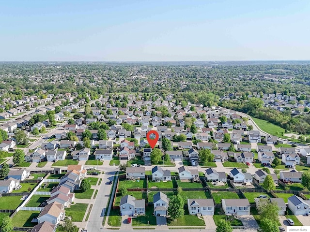aerial perspective of suburban area