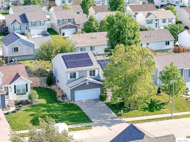 aerial view of residential area