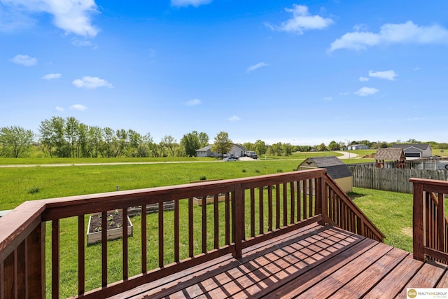 554 Shawnee Blvd, Tecumseh, NE 68450 - view of wooden deck