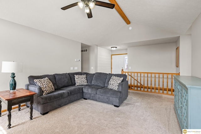 554 Shawnee Blvd, Tecumseh, NE 68450 - carpeted living area with ceiling fan