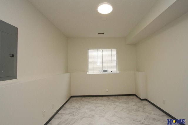 5203 N 9th Cir, Lincoln, NE 68521 - empty room with baseboards, visible vents, and electric panel