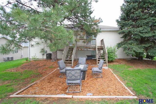 5203 N 9th Cir, Lincoln, NE 68521 - view of yard with central AC and stairway