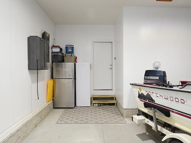 7911 N 149th St, Bennington, NE 68007 - interior space with finished concrete floors