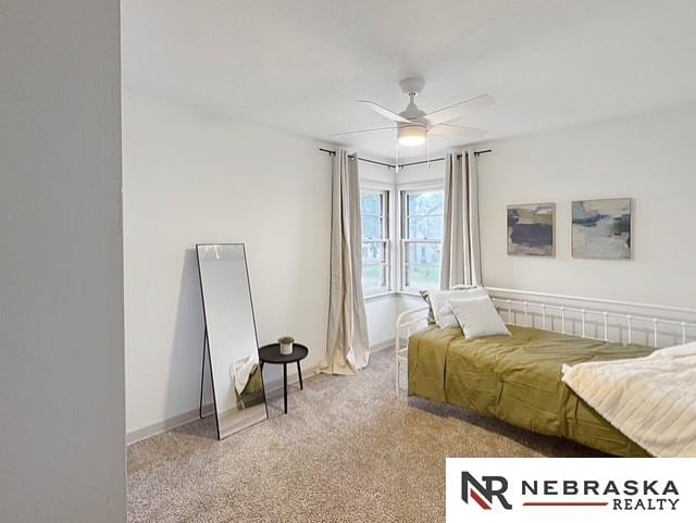 1816 S 49th St, Lincoln, NE 68506 - bedroom with carpet floors and ceiling fan