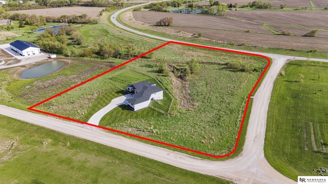 bird's eye view with a rural view