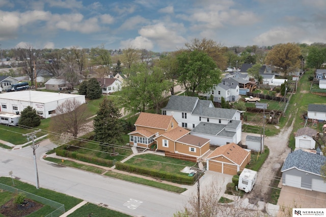 aerial view featuring a residential view