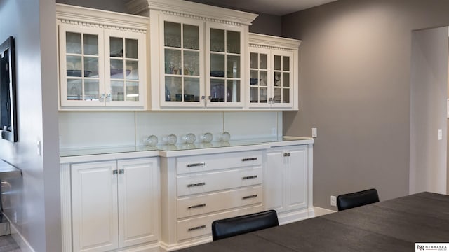 view of bar area